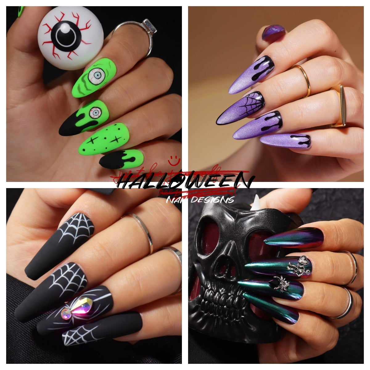 12 Halloween Nail Designs To Recreate At HomeEasy & Stylish Inspirati