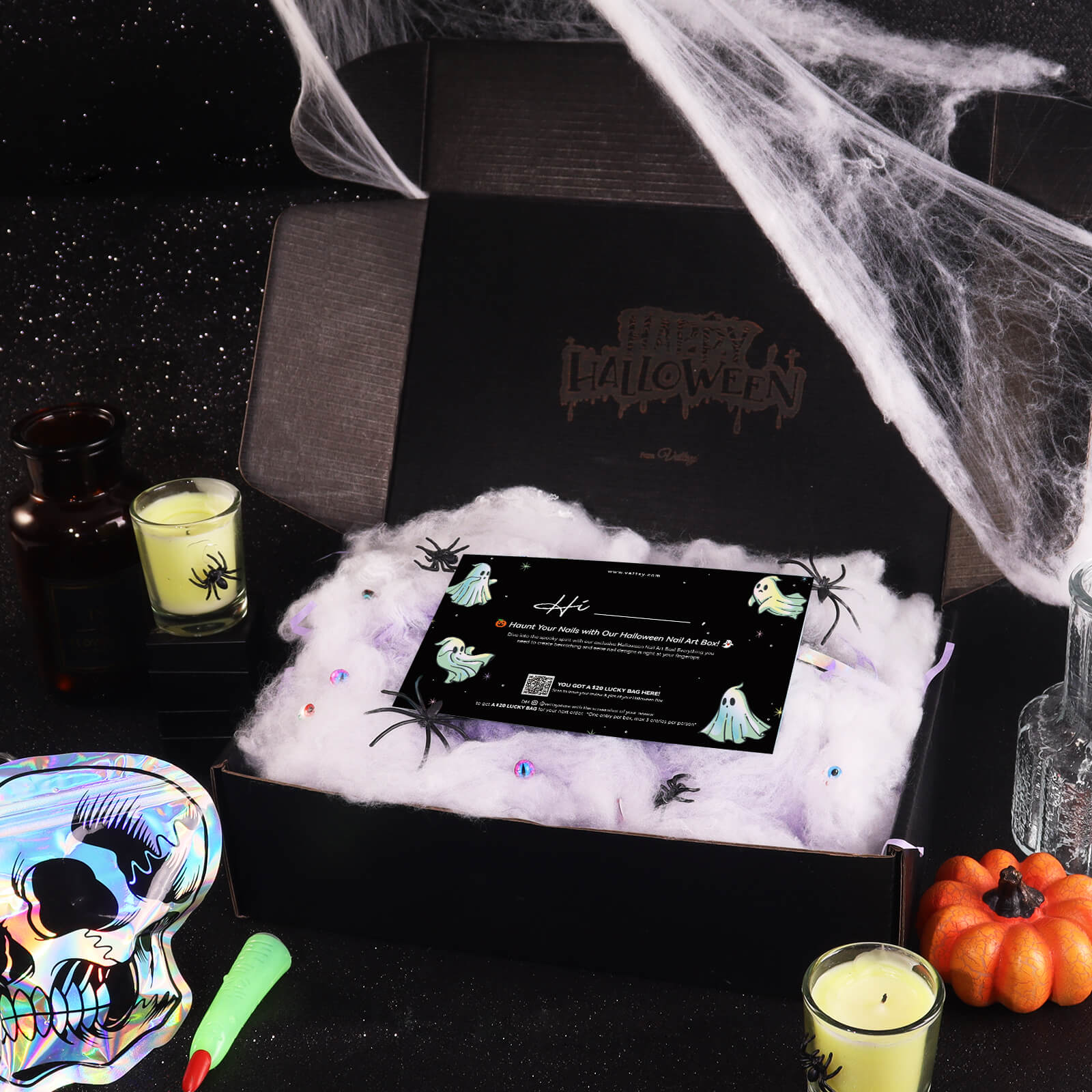 Caja misteriosa de Halloween