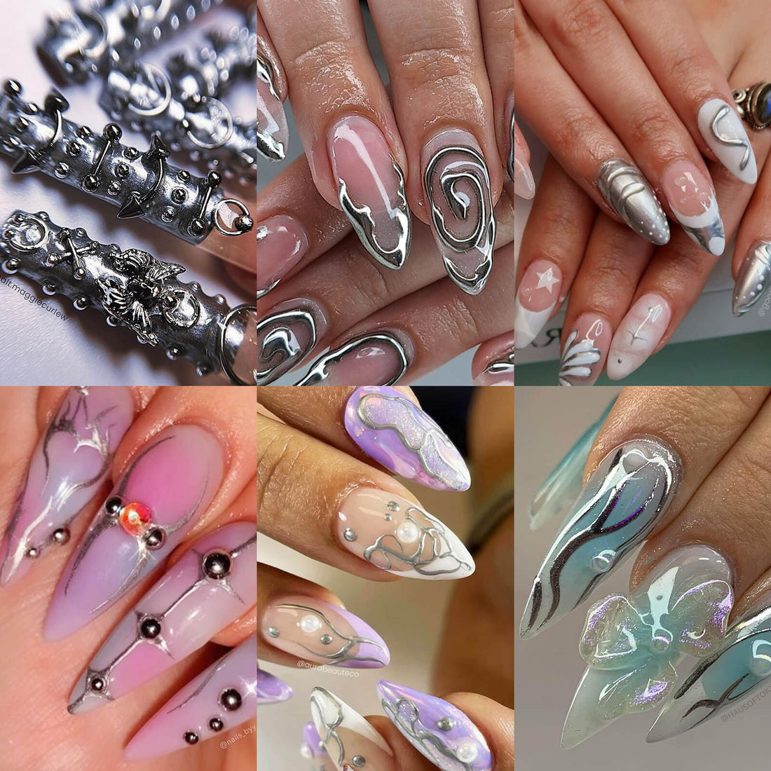 chrome-painting-gel-nail-polish-silver-nail-designs