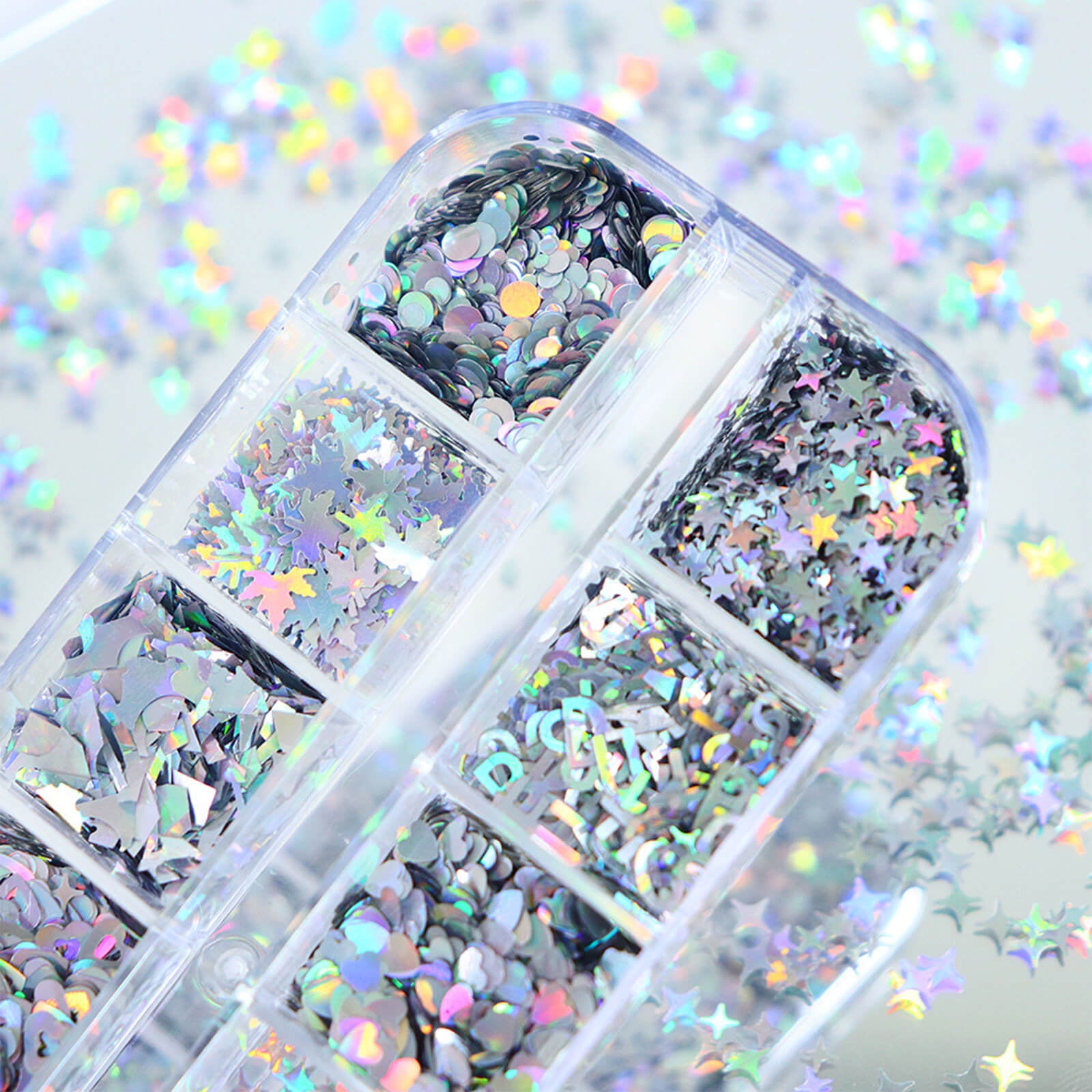 colorful-shiny-flakes-holo-nail-art-glitters-show