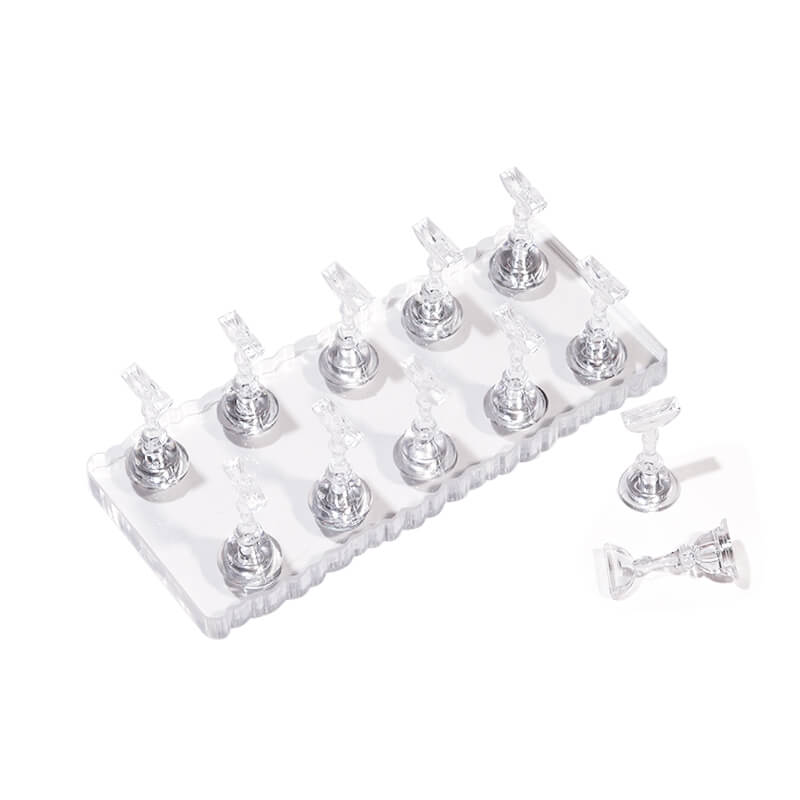 double-row-nail-stand-set-with-plastic-holders