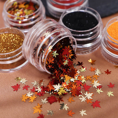 ginkgo-maple-leaf-flakes-autumn-nail-sugar-glitters-show