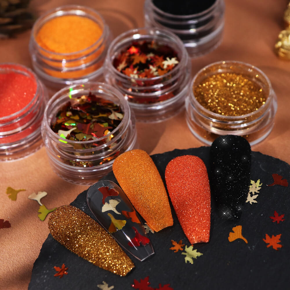 ginkgo-maple-leaf-flakes-autumn-nail-sugar-glitters