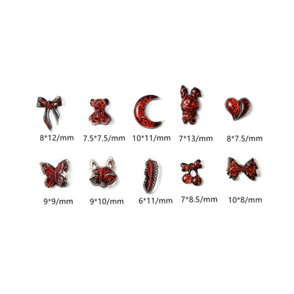 halloween-scary-weird-nail-decoration-resin-red-black-nail-charms