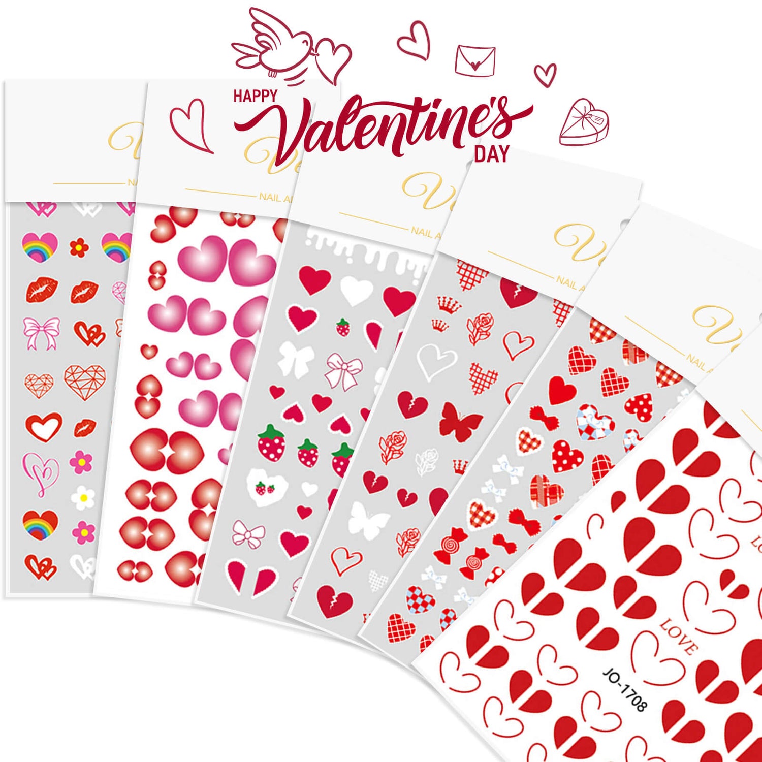 Nail Stickers-Heart &amp; Strawberry