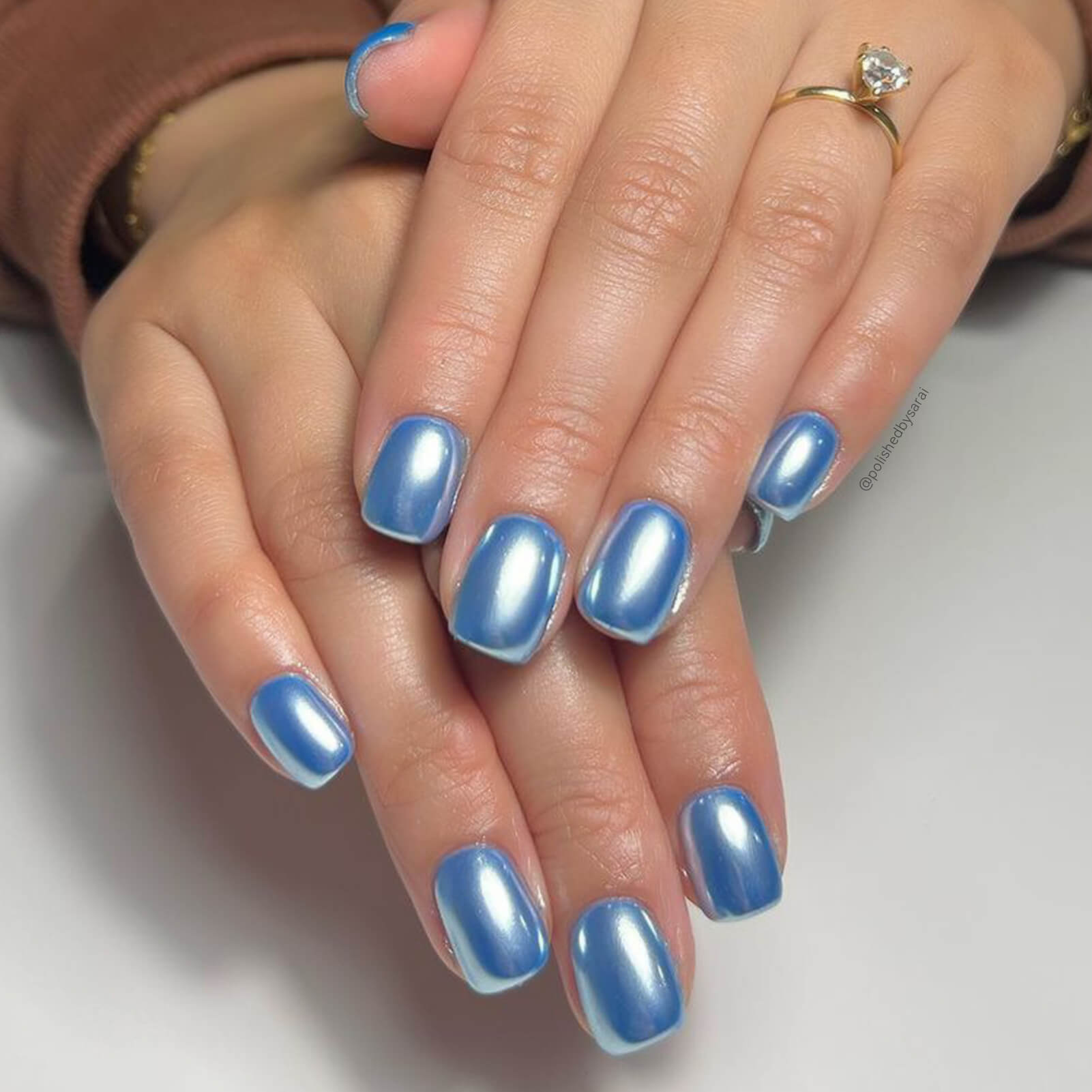 Chrome Elegance 25 Stunning Nail Art Ideas : Blush Pearl Chrome Nails