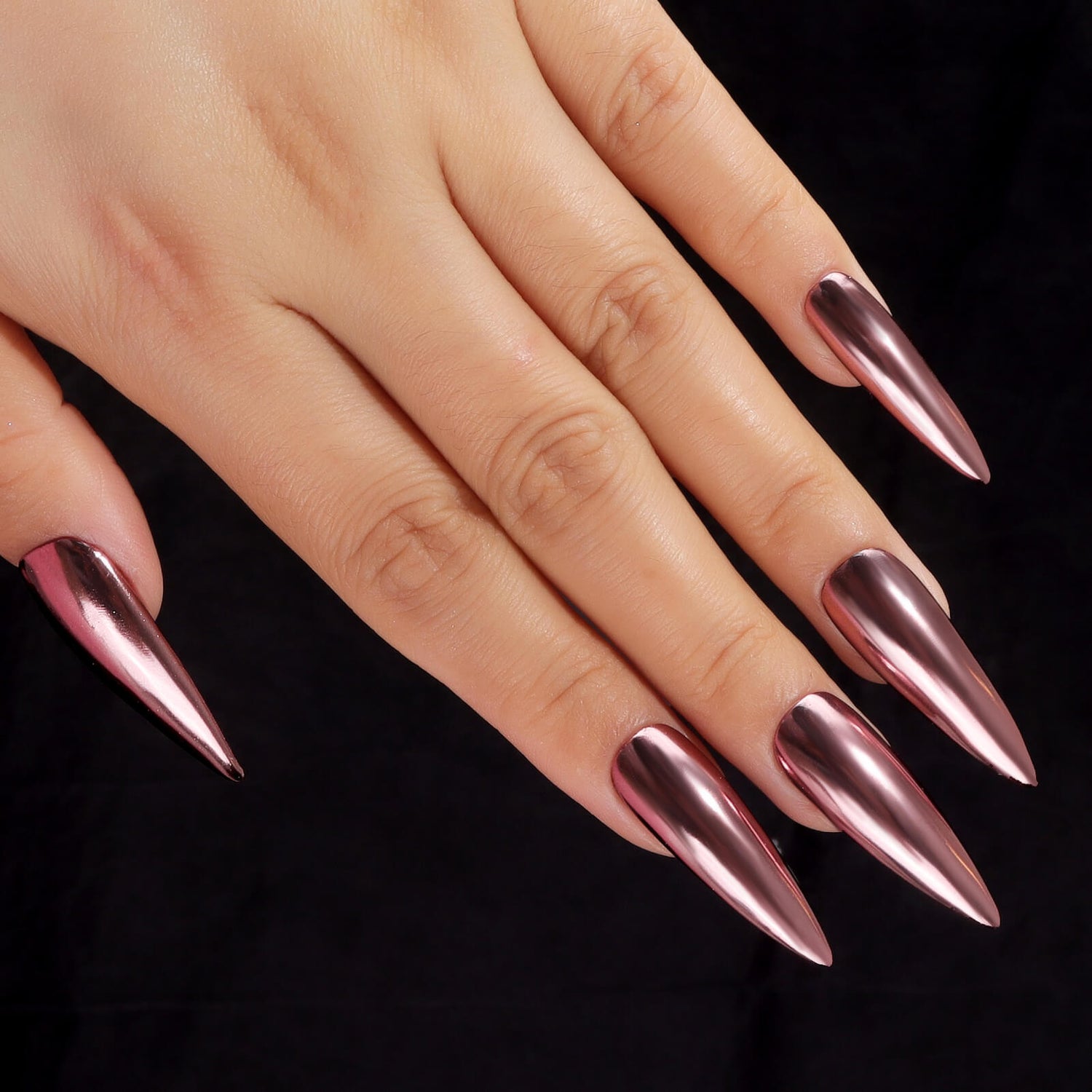 Nail Art Chrome Powder-Pink Mirror Nails – Vettsy