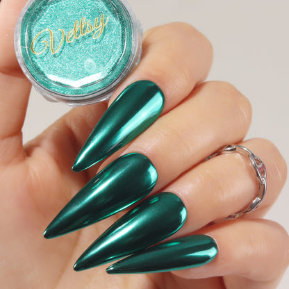 nail-art-mirror-chrome-powder-lake-green