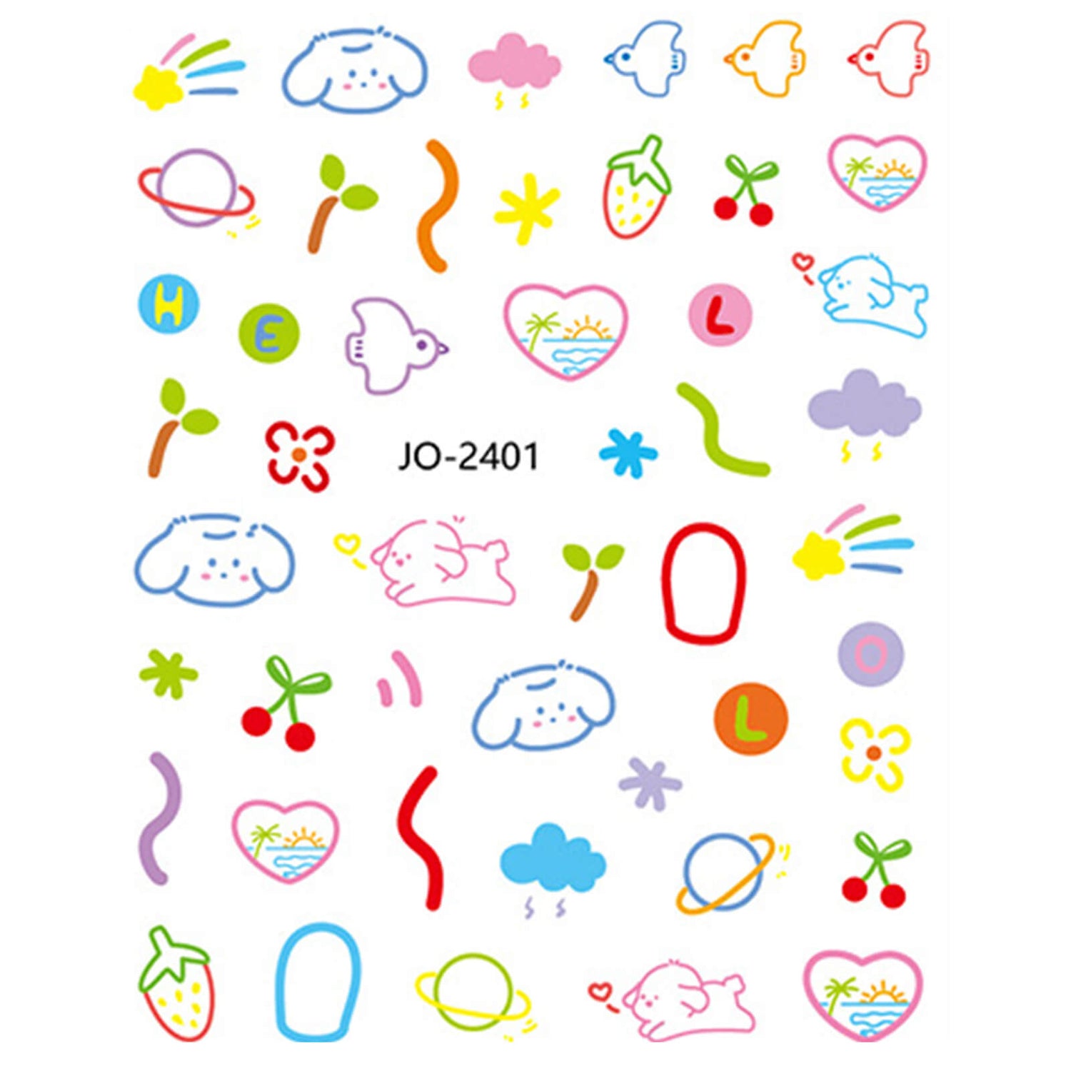 Vettsy Nail Stickers-Kawaii Set All