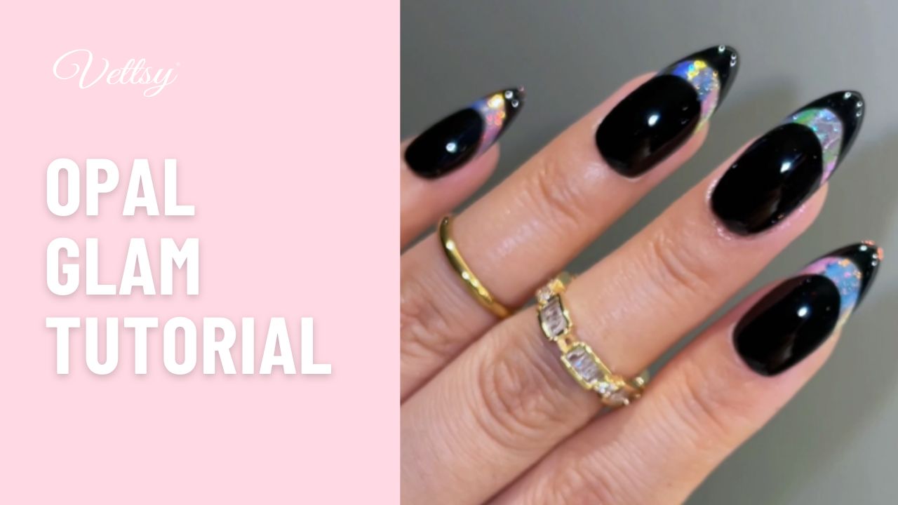 Load video: Vettsy Neon Opal Flakes Nail Set Step by Step Tutorial