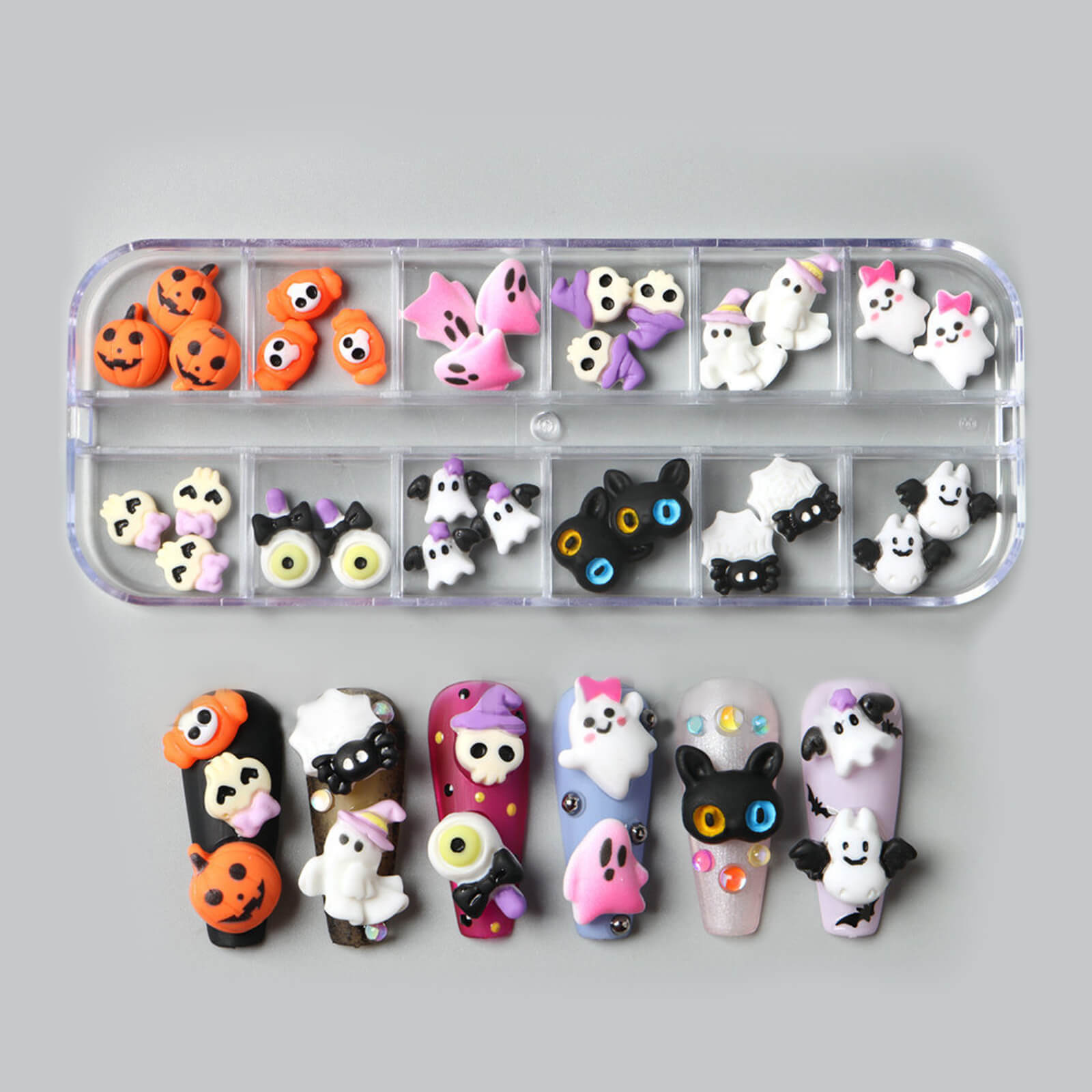 pumpkin-ghost-resin-nail-art-decorations-cute-halloween-charms-display