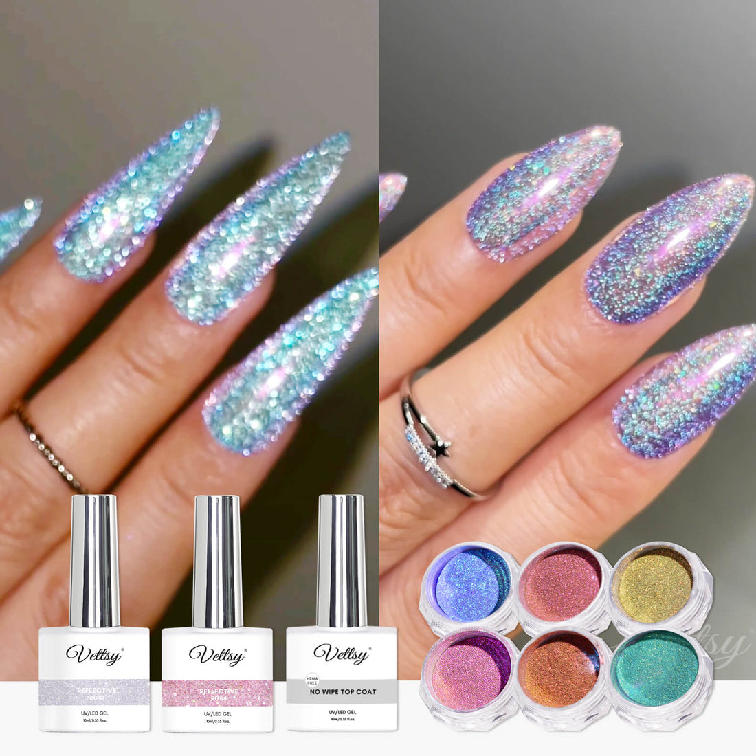 reflective-glitter-nail-trend-set-shiny-chrome-nail-premium