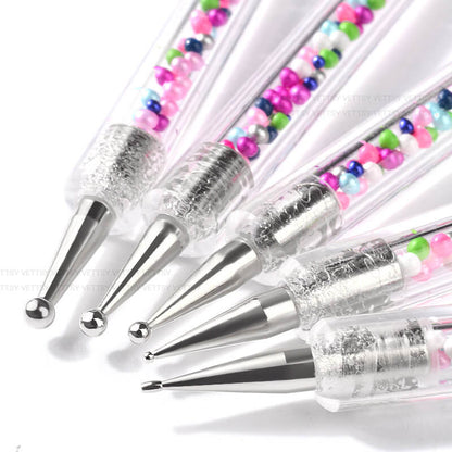  Crazy Sales Nail Art Dotting Tool, Nail Dotting Pen 5pcs Of  Nail Dotting Pen Are Available Metal Ball End for Studio for Life for Daily  for Home : Beauty & Personal