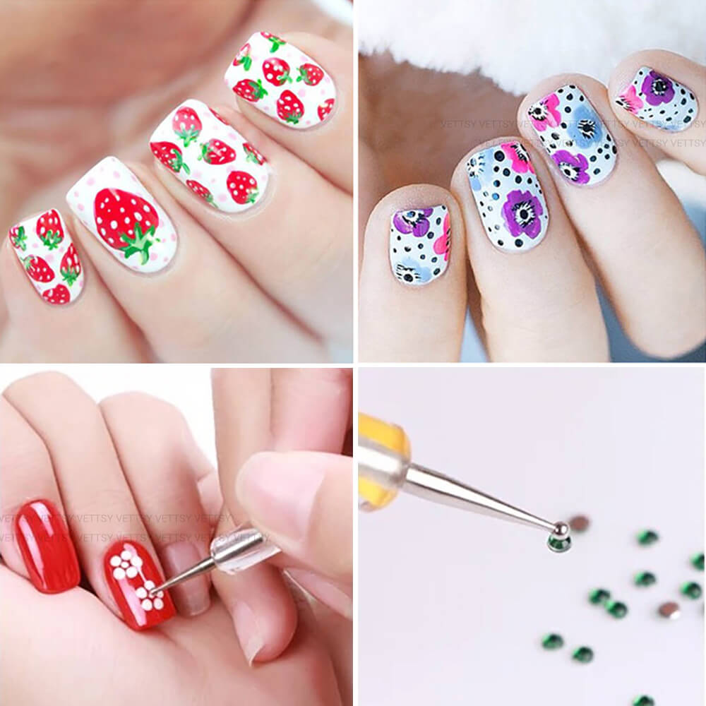 DOTTING TOOL NAIL ART #2 - Colorful Flower Nails With White  Base-QiBUXaxu9CY - video Dailymotion