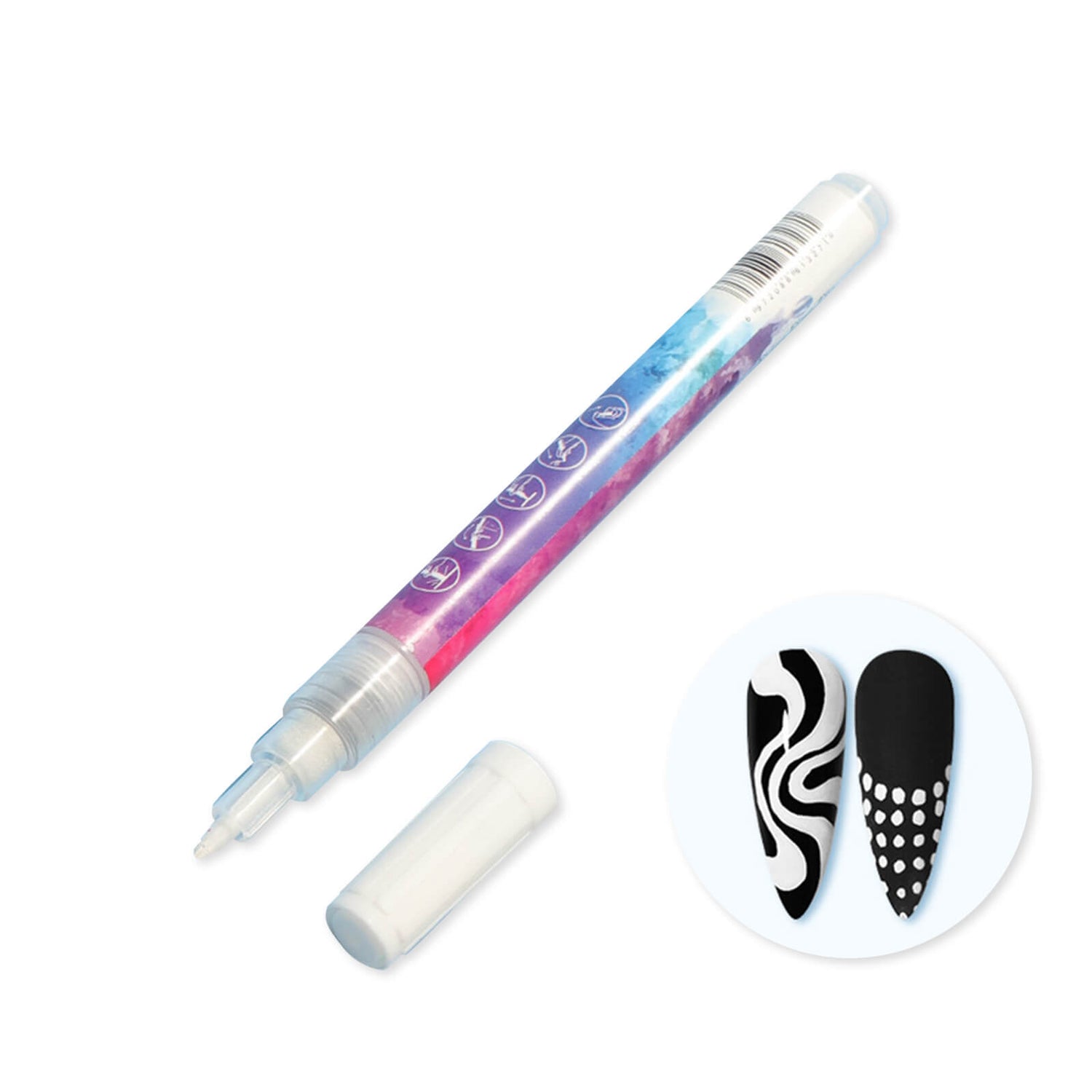 Nail Things for Acrylic Nails under 5 Nail Pencil Colorful Dye Pen No Glue