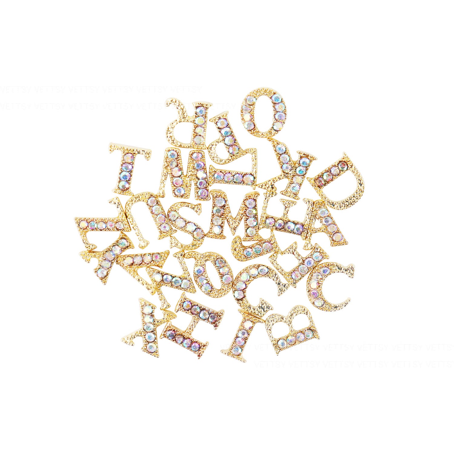 26pcs Letter Charms Rhinestone Letter Charms Necklace Charms